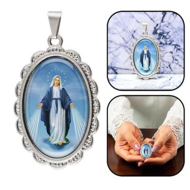 Imagem de Medalha Pingente Nossa Senhora das Graças Oval - FORNECEDOR 1