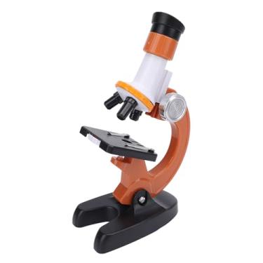 Imagem de Microscópio para Crianças, Kit Científico de Microscópio para Iniciantes Alimentado por Bateria Com 4 Lâminas de Vidro Em Branco, Kit Científico Educacional Brinquedos para