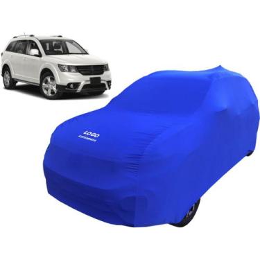 Imagem de Capa Para Cobrir Carro Dodge Journey Tecido Helanca - Mz, Azul
