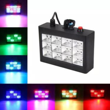 Imagem de Strobo 12 Leds 12w Room Sensor Rítmico Luz RGB Automático RO-68 - Athl