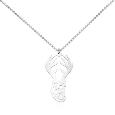 Imagem de OKEYCH Silence Lambs Presente inspirado no filme Hannibal Lecter Fã Colar Joia Aníbal Presente para Amantes de Filmes de Terror, Metal, Liga metálica.