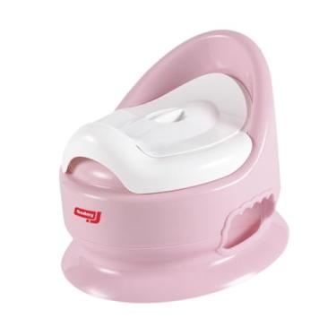 Imagem de menolana Vaso sanitário para crianças, cadeira para penico com tampa, assento para vaso sanitário infantil, cadeira para uso em viagens, assento de treinamento, Rosa
