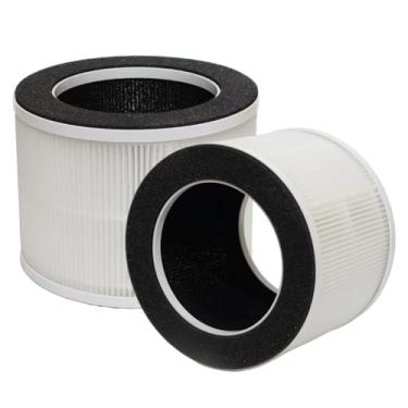 Imagem de PUREBURG Filtro de substituição compatível com purificadores de ar Chuboor PJ-01 e Shunrenful ZHIBO C40 Pro-PJ01, pacote com 2 filtros de carbono ativado H13 HEPA em 3 estágios