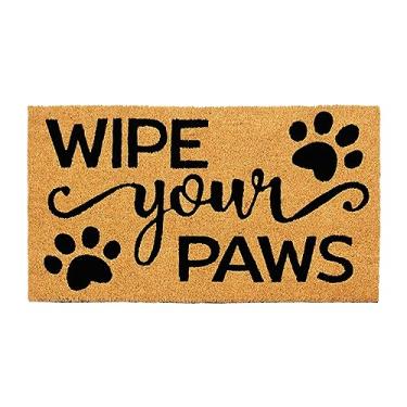 Imagem de IRONGATE Capacho Welcome - Tapete de porta de fibra de coco de coco antiderrapante com armadilha de sujeira Limpe suas patas - Capacho frontal de baixo perfil - Interior externo durável fácil de limpar área de alto tráfego tapete de porta de entrada de pátio - 43,5 x 76,5 cm