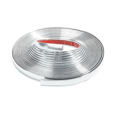 Imagem de Zlirfy Moldagem de Acabamento Cromado Automotivo de 25 Pés, Adesivo de Proteção Decorativo Universal À Prova de Arranhões, Tira de Acabamento Cromado de Corpo de Carro de 1/2 "De Largura para Caminhão