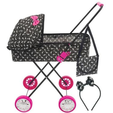 Imagem de Carrinho de Boneca Veneza 79 CM Alt Bebe Reborn Milan Luxo - Sag Toys,