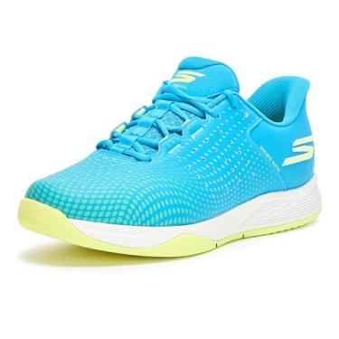 Imagem de Skechers Tênis masculino sem cadarço Viper Court Reload Hands Free, Azul/limão, 43