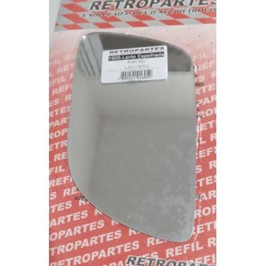 Imagem de Lente Espelho Retrovisor Compatível Polo 2002-2009, Lado Esquerdo, Motorista (Sem Base)