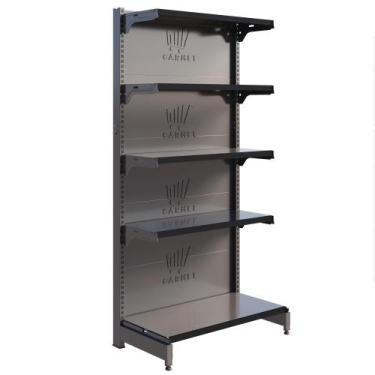 Imagem de Gôndola Fit Centro Para Supermercados 1 Ponta 2,02m Bandejas Inclinave