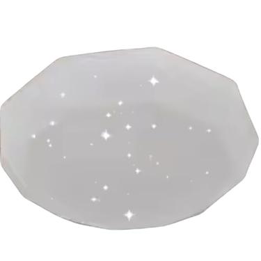 Imagem de Plafon Luminária LED Diament Leitoso 30W com Efeito Estrelado – 3 Cores de Luz – Bivolt para Sala, Quarto, Escritório – Alta Luminosidade 2400lm