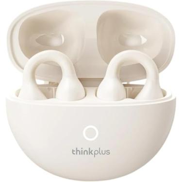 Imagem de LEN0V0 LP25 Fone de Ouvido Bluetooth 5.4 Sem Fio Com Clipe Para Orelha Aberto Gaming Headset Som Surround Com Microfone (Branco)