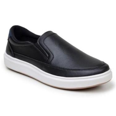 Imagem de Sapatenis Tenis Mocassim Slip On Masculino Confortavel Moderno Couro Eco Diferentes Cores-Masculino