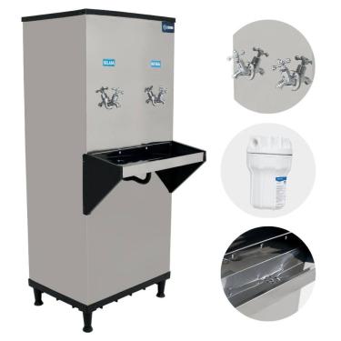 Imagem de Bebedouro Industrial 50 Litros Resfriador De Água 2 Torneiras KX05 Knox