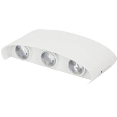 Imagem de Arandela Luminaria Parede Meia Lua 6w Iluminaçao 6 Fachos Luz Led Casa