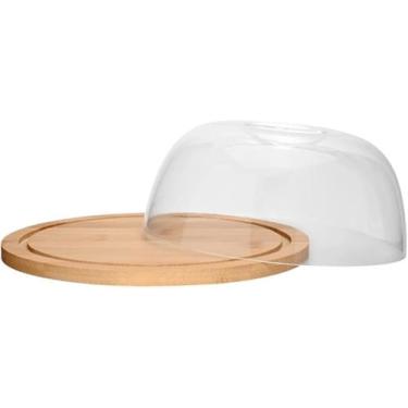 Imagem de Porta Queijo Queijaria Frios Bambu c/ Tampa Design Tuut