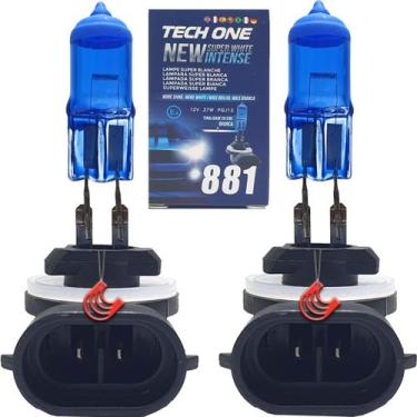 Imagem de Kit Lampada Automotivo Halogena 12v 8500k Encaixe 881 - TECH ONE