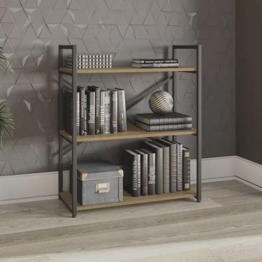 Imagem de Estante para Livros Industrial Baixa 3 Prateleiras 89cmx72cm Kappesberg