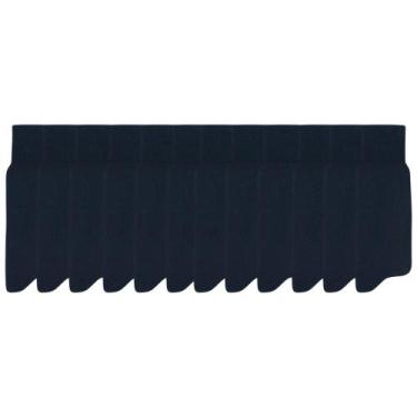 Imagem de Kit Com 12 Pares De Meias Social Masculina Mash 100% Algodão, Marinho,