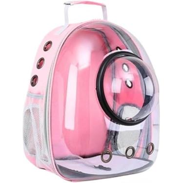 Imagem de Mochila Astronauta para Pets | Visão Panorâmica | Gatos e Cachorros | Aprovada Airline e Respirável (Rosa)