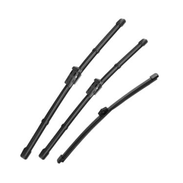 Imagem de Kit com 3 Palhetas Limpador para-brisa Dianteiras e Traseira para,Palheta do Limpador de Para-brisa Premium para Todas as Estações para Audi A1 2010-2017,Borracha Natural Top Lock,Fácil de Instalar