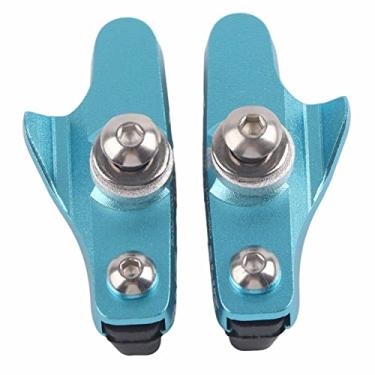 Imagem de Tênis de Freio de Estrada da Liga de Alumínio, Melhorar o Desempenho da Frenagem, Estilo de Gaveta, Condições de Seco úmido, Aro de Proteção contra Rodas, para Bicicleta de (Azul)