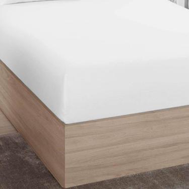 Imagem de Lençol Avulso Solteiro Elástico Algodão Premium Branco