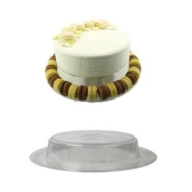 Imagem de Torre Tabuleiro 1 Piso Transparente Decoração Festas Casamentos Minimalista Suporte Bolo e Doces Finos Docinhos Macarons