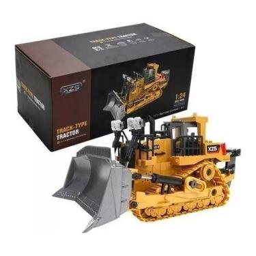 Imagem de Brinquedo Trator Esteira Patrola Bulldozer Controle Remoto - HuiNa