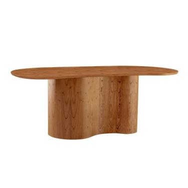 Imagem de Mesa Suíça 220cm Tampo Orgânico Laminado Moderna Mobília