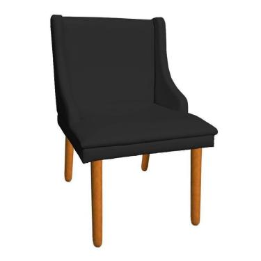 Imagem de Cadeira de Jantar Liz Corino Preto Pés Palito Castanho