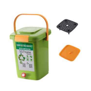 Imagem de Generic Composteira para lixo, lixo doméstico, lixo para resíduos alimentares com alça, balde de compostagem, recipiente de compostagem para fazendas ao ar, 20l
