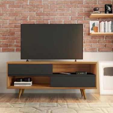 Imagem de Rack Para Sala Tv Até 50" Nt1180 Freijó/ Preto Tx Notável Móveis Freijó/preto