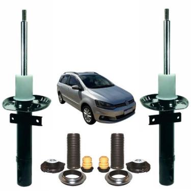 Imagem de 02 Amortecedor Dianteiro + Kit Batente Volkswagen Spacefox 2004 A 2017