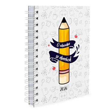 Imagem de Agenda 2026 Capa Dura Professores Desenhos Azul