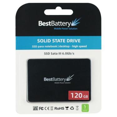 Imagem de SSD SATA III para HP Pavilion 14-AB000 - BestBattery, 120GB