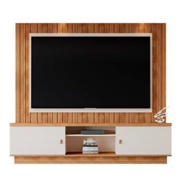 Imagem de Home para TV até 70 Polegadas Mobler Santos, Amendoa/Offwhit