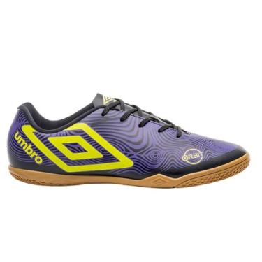 Imagem de Chuteira de Futsal Umbro Orbit Tênis Salão Adulto Original, Roxo, Verd
