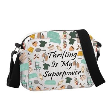 Imagem de JNIAP Thrifting Day Gift Thrifting Is My Superpower Bolsa tiracolo Presente para amantes da Thrift, Thrifting is My Hcb