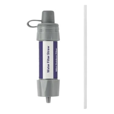 Imagem de Vaveren Mini dispositivo de purificação de filtro de água, de filtragem de auxílio de sobrevivência ao ar livre para sobrevivência, pesca de, Cinza