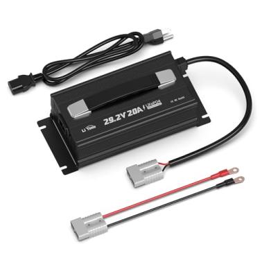 Imagem de Litime Carregador De Bateria Litime 29,2 V 20 A Lifepo4 Projetado Para Bateria Lifepo4 De 24 Volts, 4 Proteções De Segurança Integradas, Suporta Função De Carregamento De 0 V Para Reativar Ou Repara
