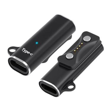 Imagem de NFHK Conector 2 peças/lote adaptador de carregamento magnético para relógio inteligente USB tipo C para 2 pinos compatível com Polar Vantage V3 M3 Pacer Pro IGNITE3 Grit X2