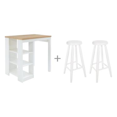 Imagem de Bancada Cozinha Gourmet Ditália Com 2 Banquetas CD-1022 Cozy