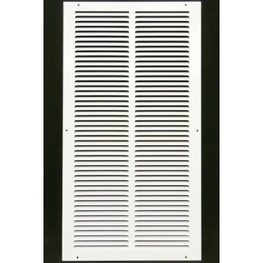 Imagem de HVAC Premium Grade de ar de retorno de aço estampada plana de 30 cm x 71 cm [abertura do duto] - parede lateral e teto - tampa do duto de ventilação HVAC - branca [dimensões externas: 35 cm L x 75 cm