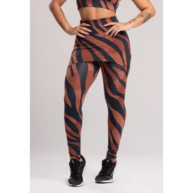 Imagem de Calça Legging Suplex Saia Tapa Bumbum Estampada Cintura Alta Fitness Mvb Modas-Feminino
