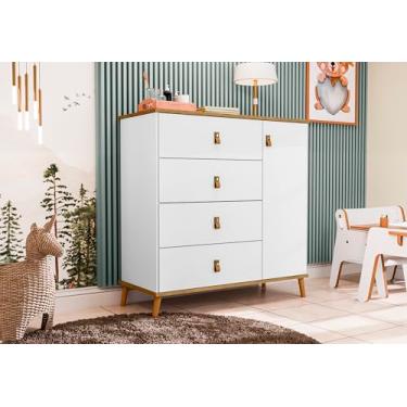 Imagem de Cômoda Jujuba Para Quartos Infantis De Criança Apoio De Objetos Troca Roupa MDF