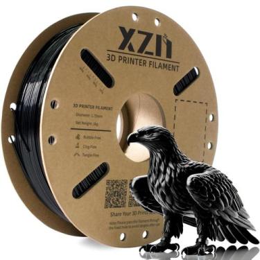 Imagem de Filamento de impressora 3D XZN Silk PLA 1,75 mm preto metálico 1 kg