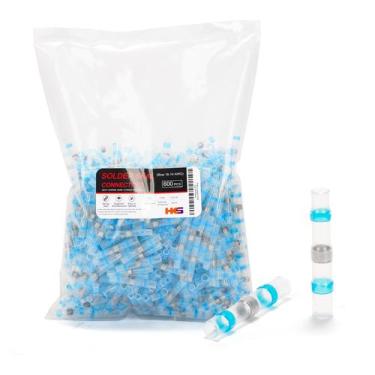 Imagem de Conectores de fio de vedação de solda HKS 600 unidades azuis 16-14 AWG