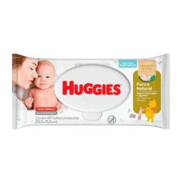 Imagem de Lenço Umedecido Puro Natural Huggies  48un