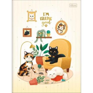Imagem de Caderno Brochura Capa Dura Universitário Purrfect Cats 80 Folhas TILIB