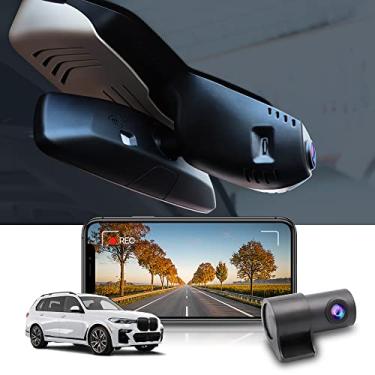 Imagem de Fitcamx Câmera de painel frontal 4K + traseira 1080P se adapta para BMW X7 2019 2020 2021 2022 Alpina XB7 Xdrive40i 50i M50i G07 (modelo B), visual OEM, vídeo HD duplo, gravação em loop WiFi, sensor G